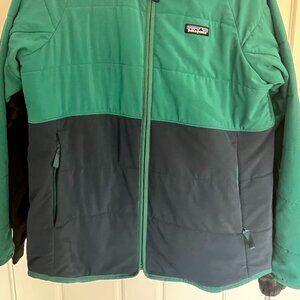 GUC Patagonia teal and navy blue light weight quilted  jacket